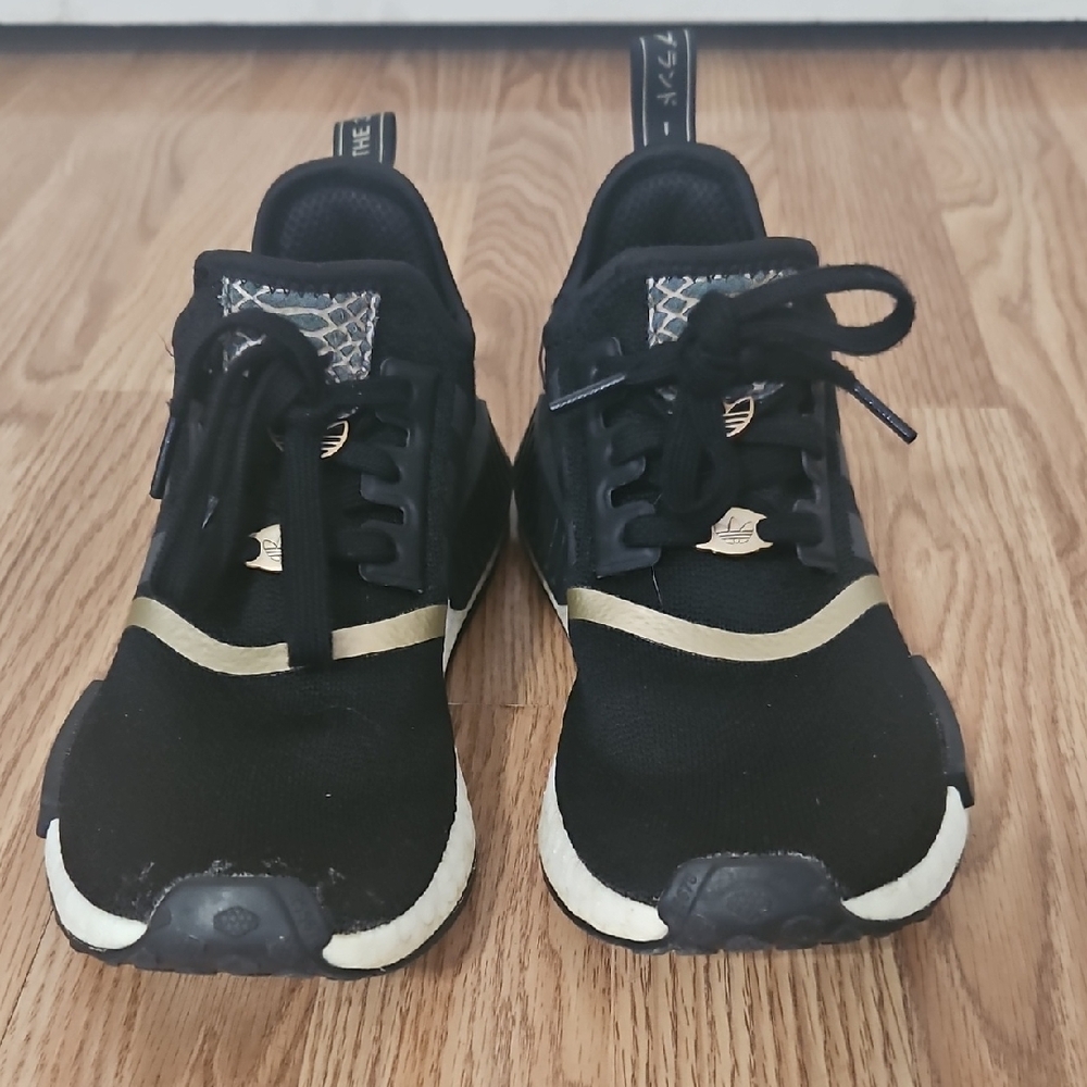 Adidas Black and Gold Sneakers Sleek Design
